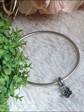 Rare Pandora Forever Bloom Charm With 14K Gold 790951SPB
